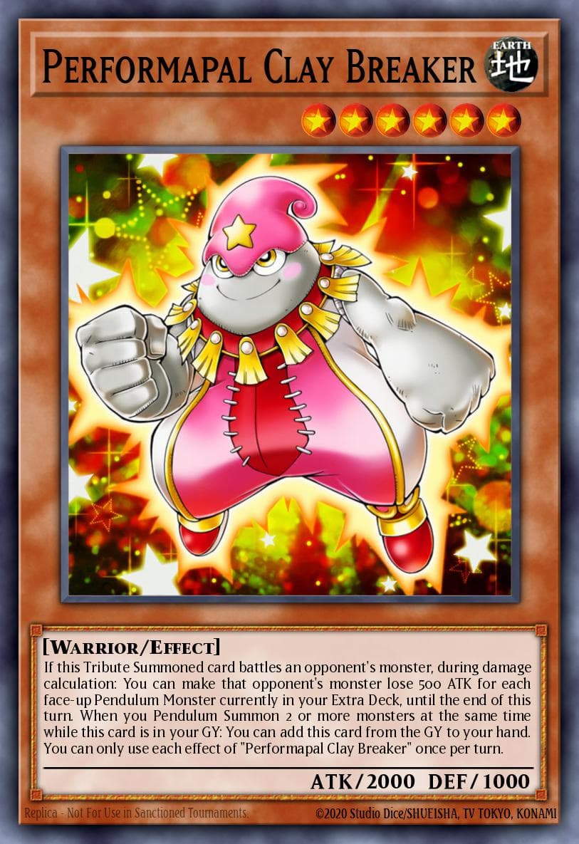 Performapal Clay Breaker — Savage Strike Yu-Gi-Oh! card by KAZUKI TAKAHASHI
