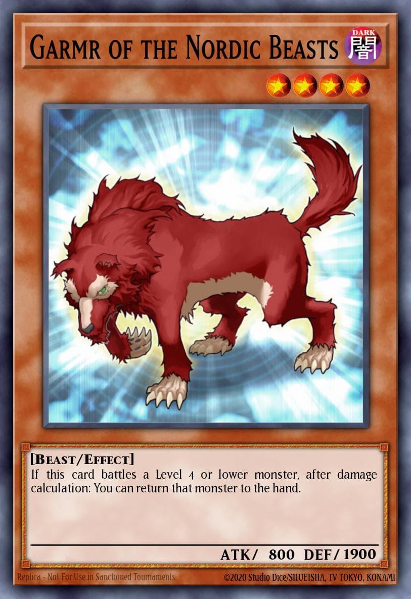 Garmr of the Nordic Beasts — Storm of Ragnarok Yu-Gi-Oh! card by KAIJI TAKAHASHI