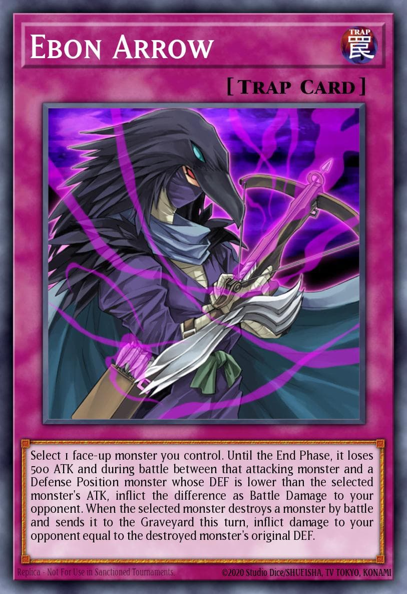 Ebon Arrow — Duelist Pack 11: Crow Yu-Gi-Oh! card by KAZUKI TAKAHASHI