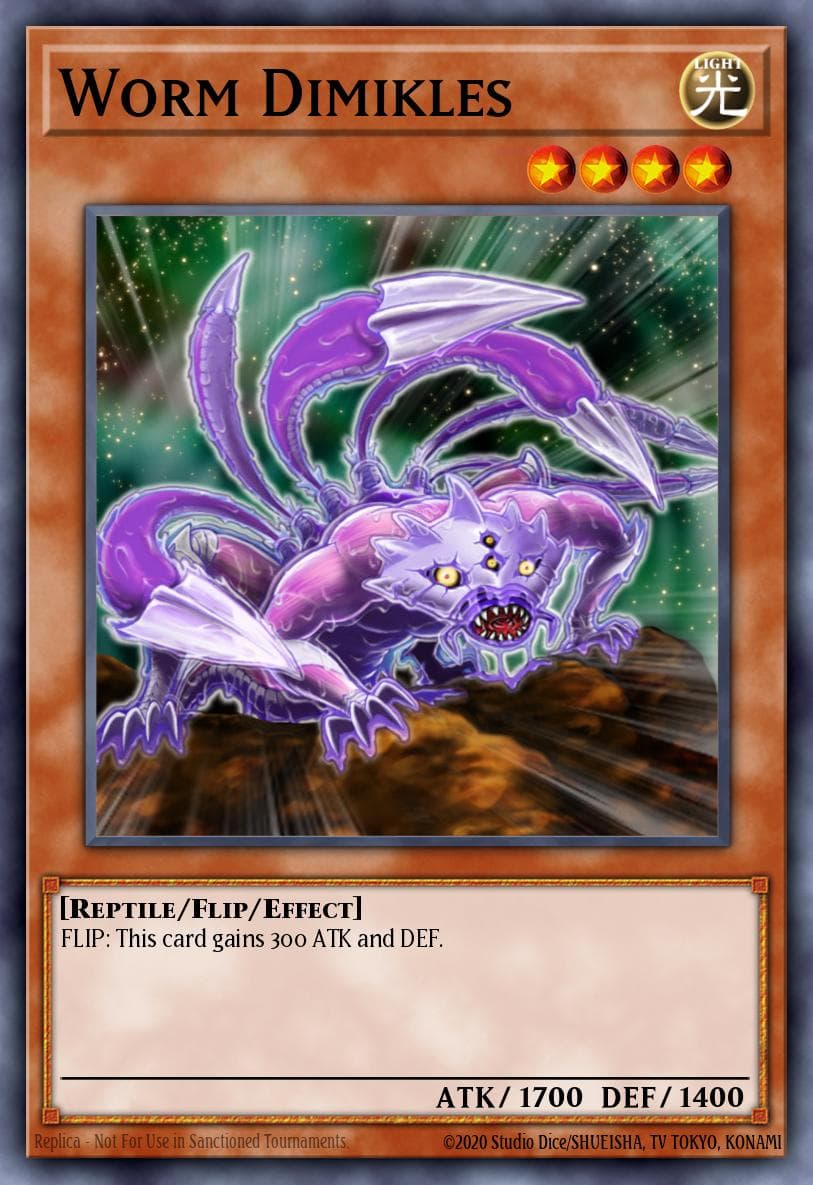 Worm Dimikles — Hidden Arsenal Yu-Gi-Oh! card by KAZUKI TAKAHASHI