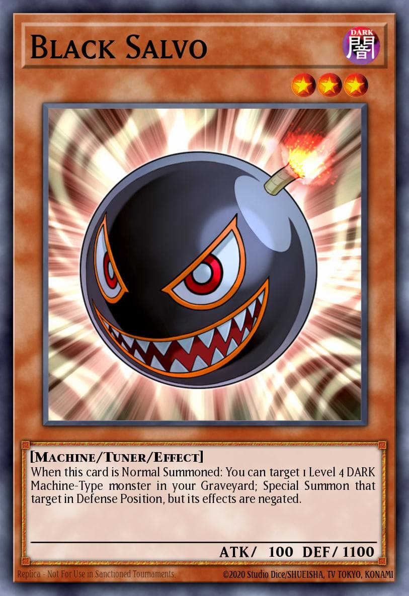 Black Salvo — Turbo Pack: Booster Five Yu-Gi-Oh! card by TAKA-Q