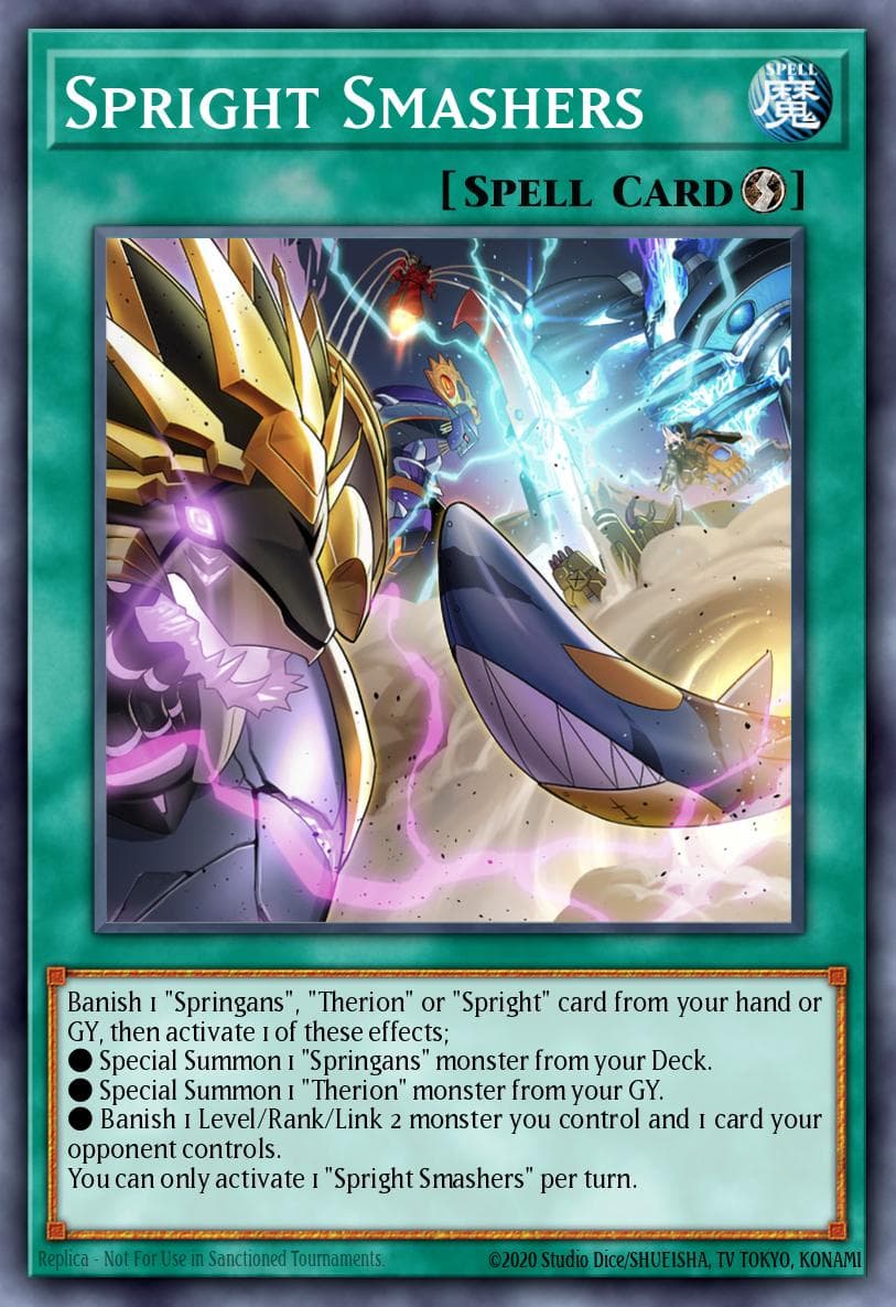 Spright Smashers — Battles of Legend: Monstrous Revenge Yu-Gi-Oh! card by Studio Dice/SHUEISHA, TV TOKYO, KONAMI