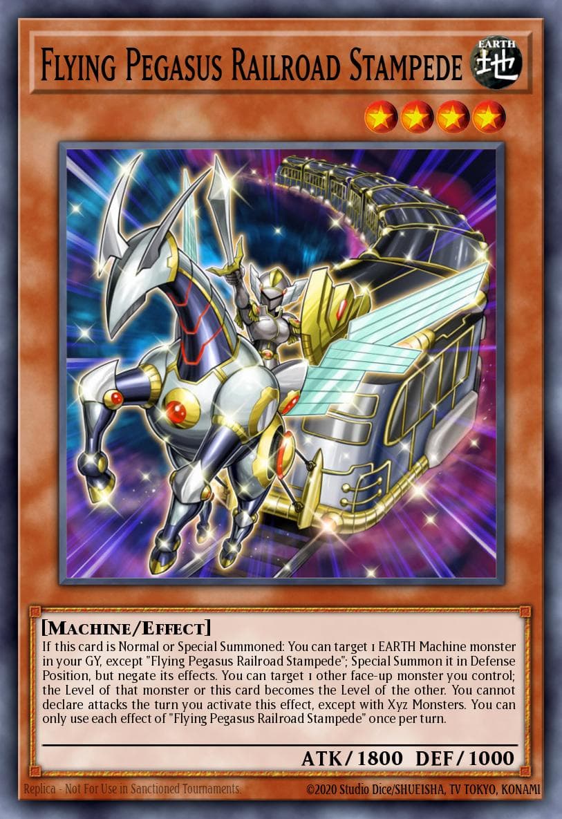 Flying Pegasus Railroad Stampede — Legendary Duelists: Sisters of the Rose Yu-Gi-Oh! card by KAZUKI TAKAHASHI