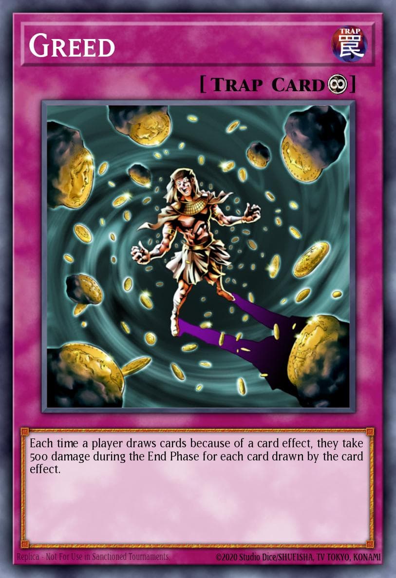 Greed — Soul of the Duelist Yu-Gi-Oh! card by KAZUKI TAKAHASHI