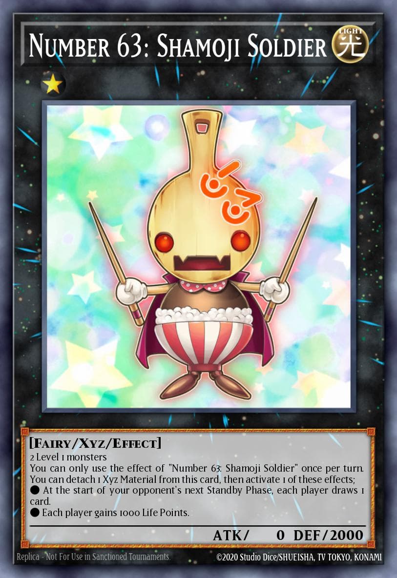 Number 63: Shamoji Soldier — Number Hunters Yu-Gi-Oh! card by KAZUKI TAKAHASHI