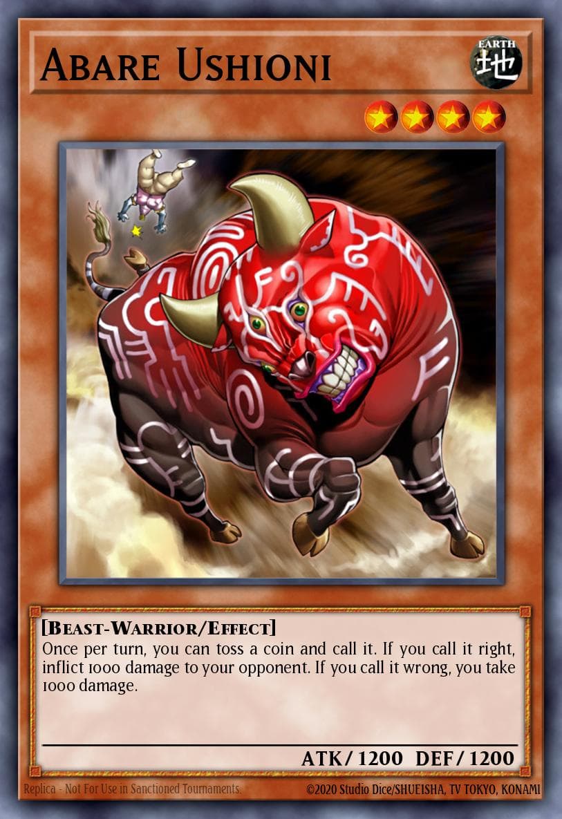 Abare Ushioni — Flaming Eternity Yu-Gi-Oh! card by KAZUKI TAKAHASHI