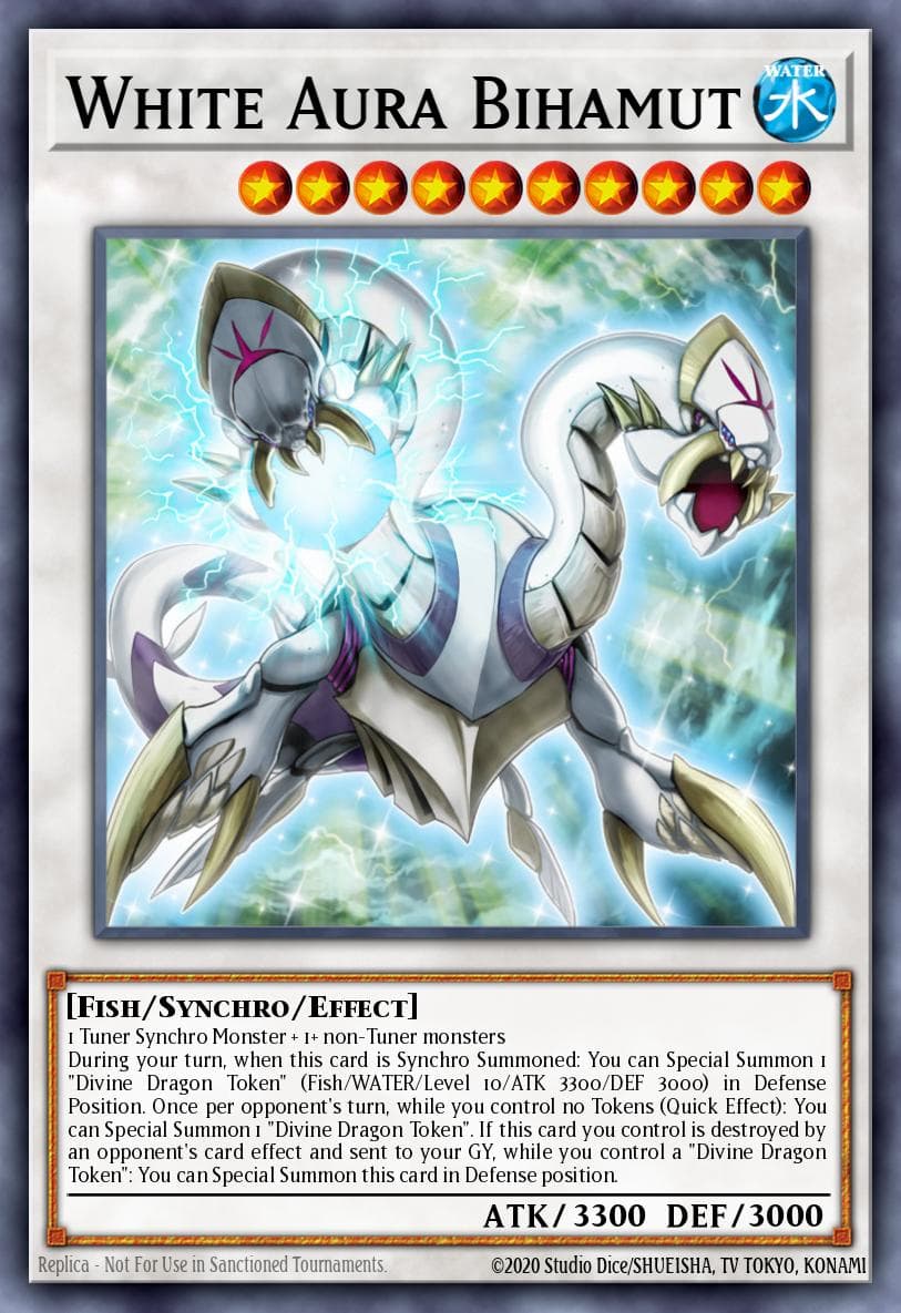 White Aura Bihamut — Yu-Gi-Oh! ARC-V Promo Cards Yu-Gi-Oh! card by KAZUKI TAKAHASHI