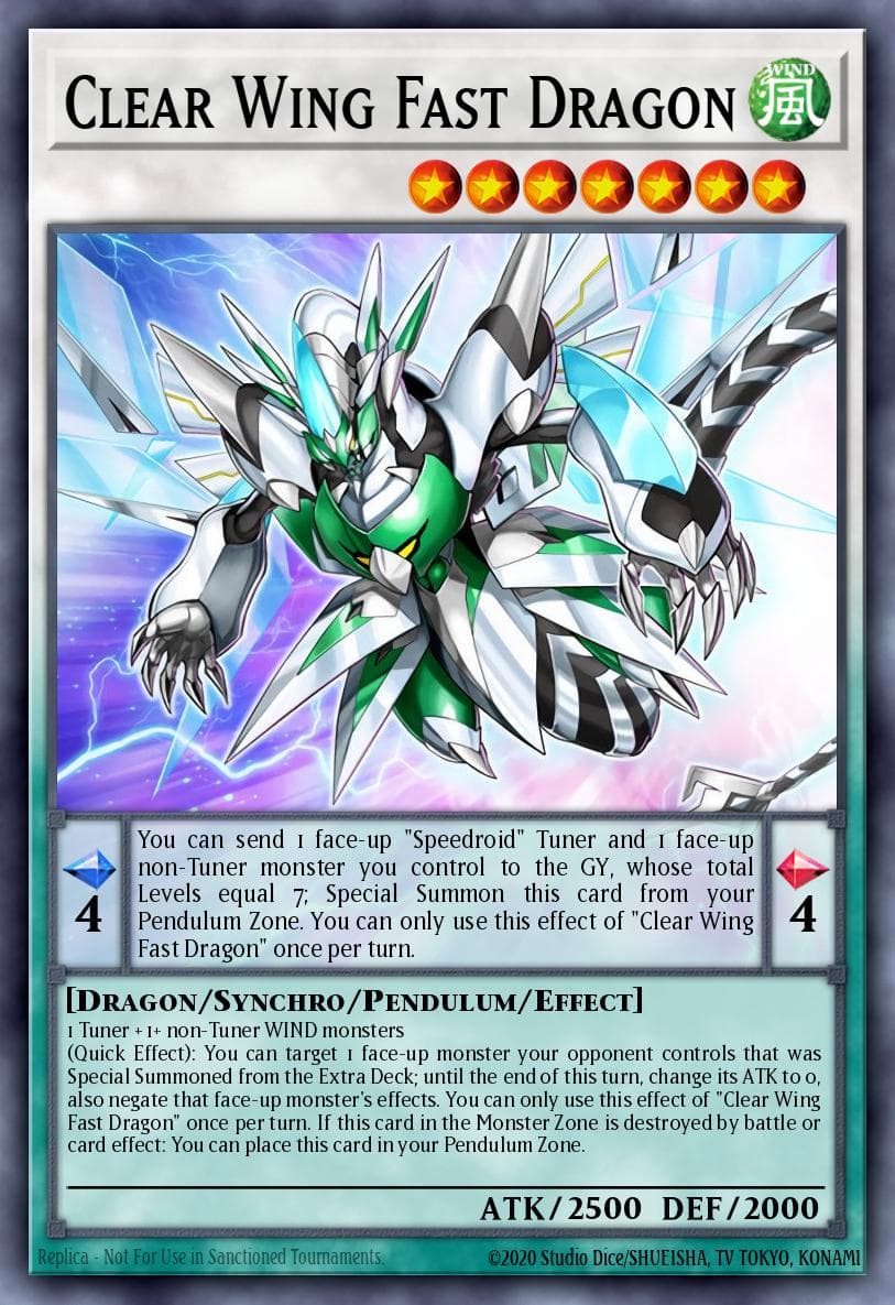 Clear Wing Fast Dragon — Yu-Gi-Oh! ARC-V Promo Cards Yu-Gi-Oh! card by KAZUKI TAKAHASHI