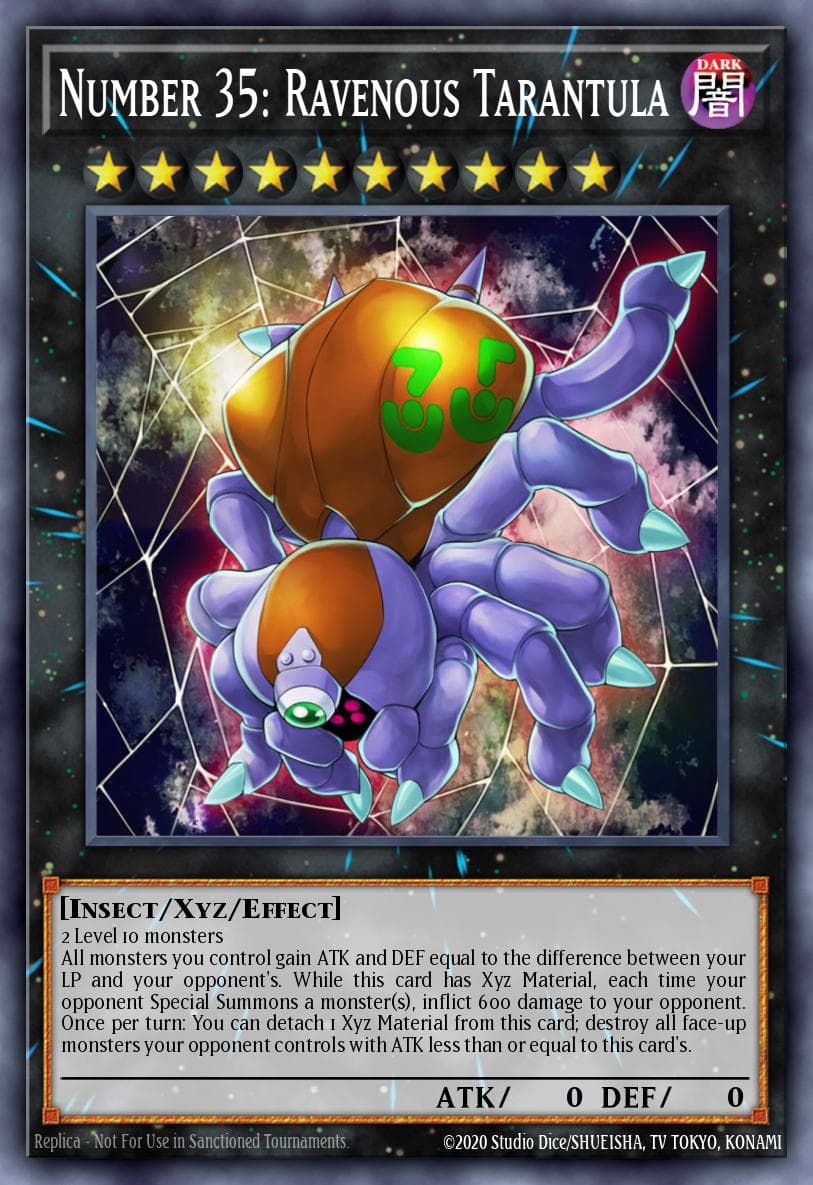 Number 35: Ravenous Tarantula — Yu-Gi-Oh! card