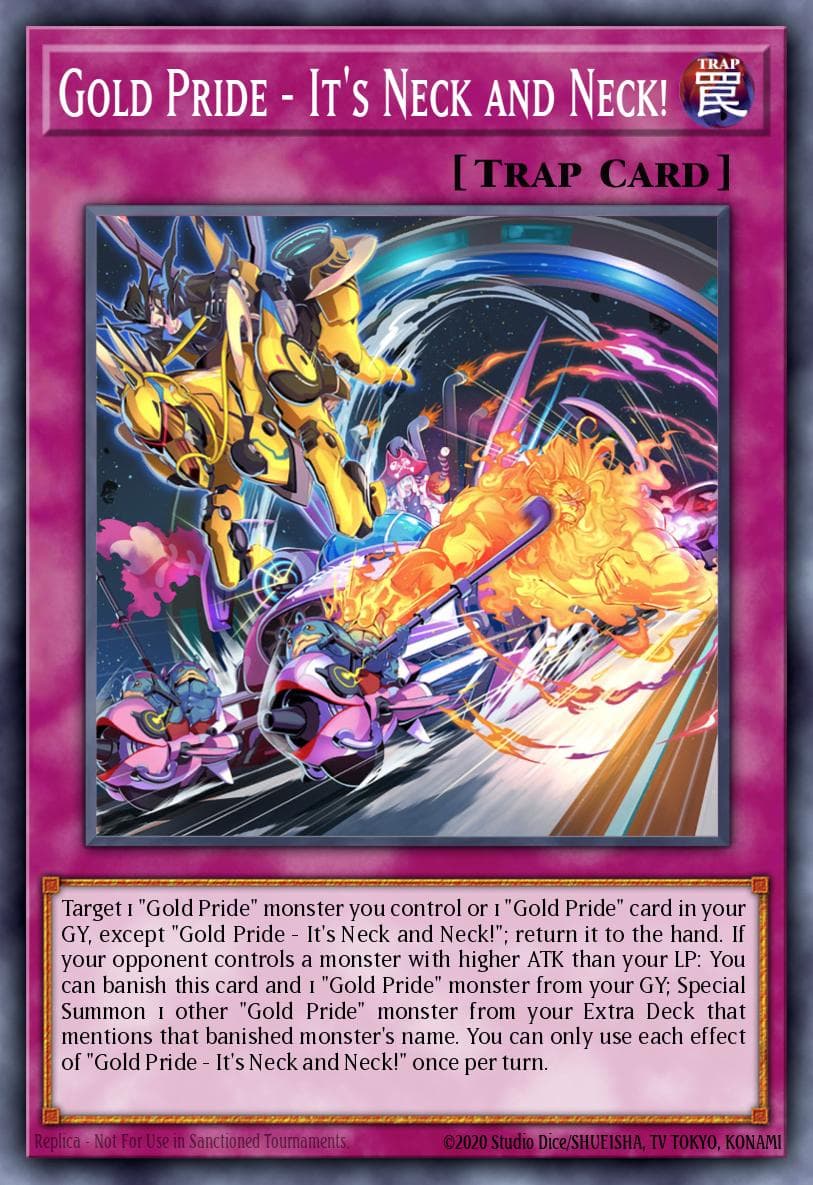 Gold Pride - It's Neck and Neck! — Cyberstorm Access Yu-Gi-Oh! card by KANATA OMORI