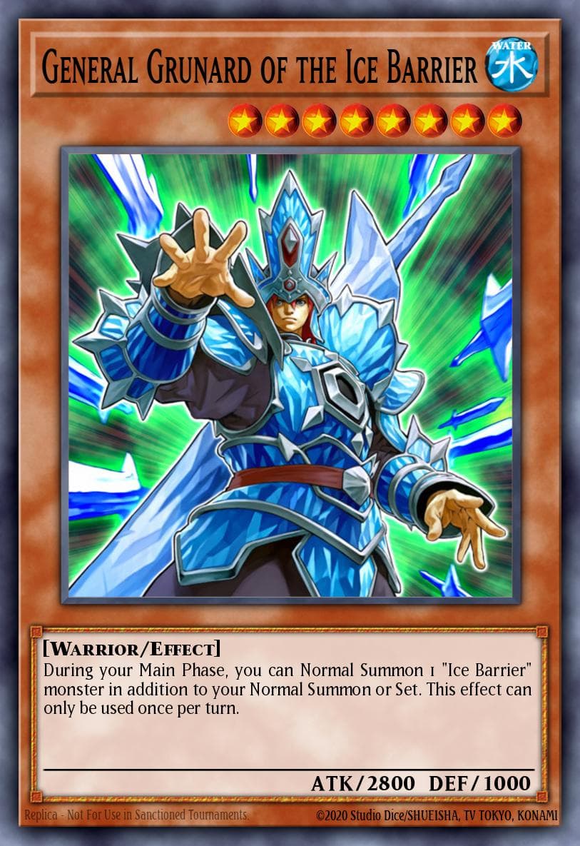 General Grunard of the Ice Barrier — Duel Terminal 3 Yu-Gi-Oh! card by Katsuhiro Takei