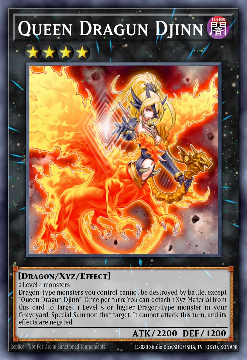 Queen Dragun Djinn — Galactic Overlord Yu-Gi-Oh! card by KAZUKI TAKAHASHI