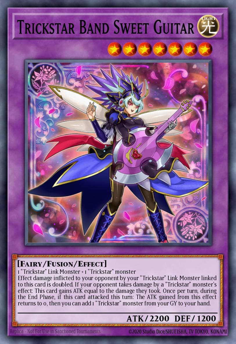 Trickstar Band Sweet Guitar — Savage Strike Yu-Gi-Oh! card by KAZUKI TAKAHASHI