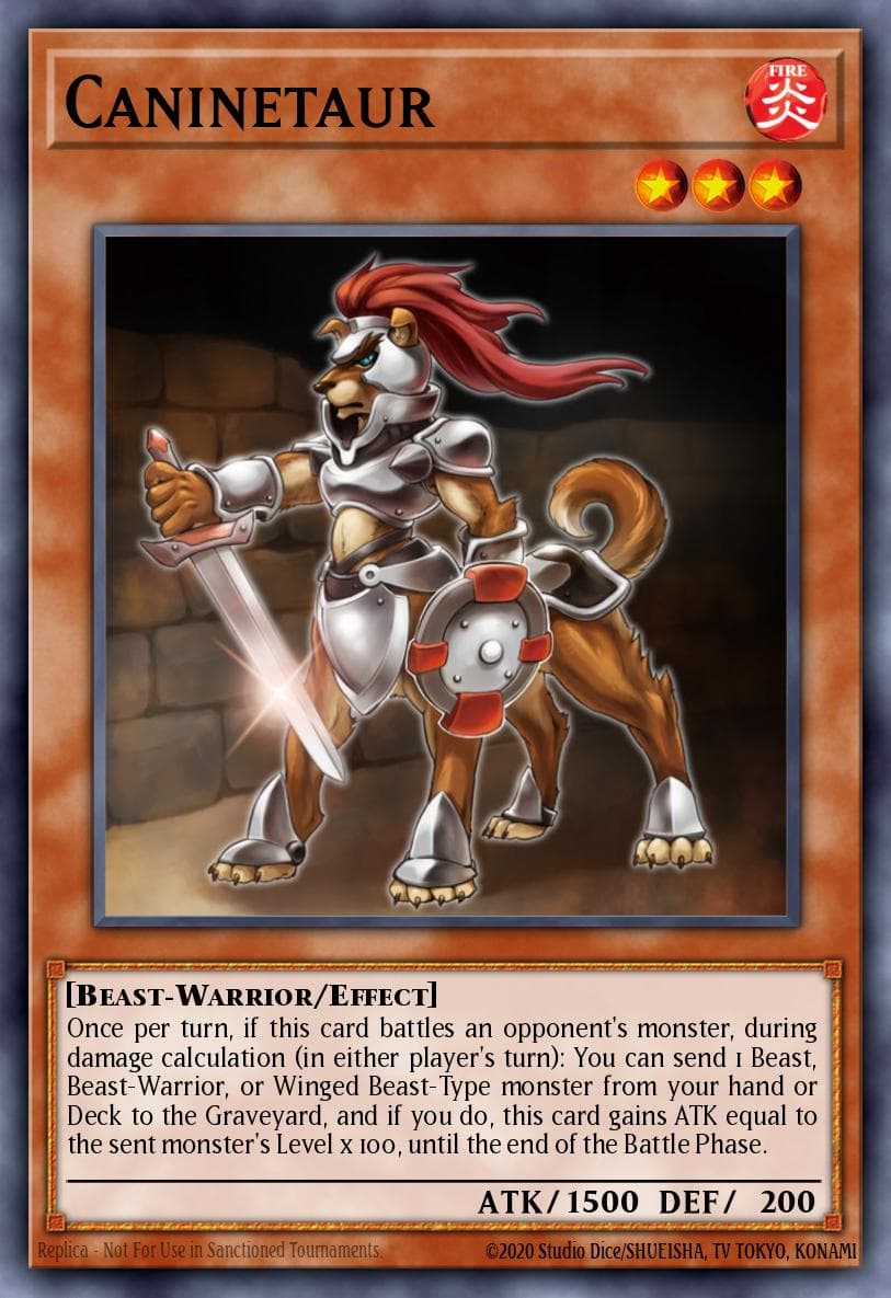 Caninetaur — 2017 Mega-Tins Mega Pack Yu-Gi-Oh! card by KAZUKI TAKAHASHI