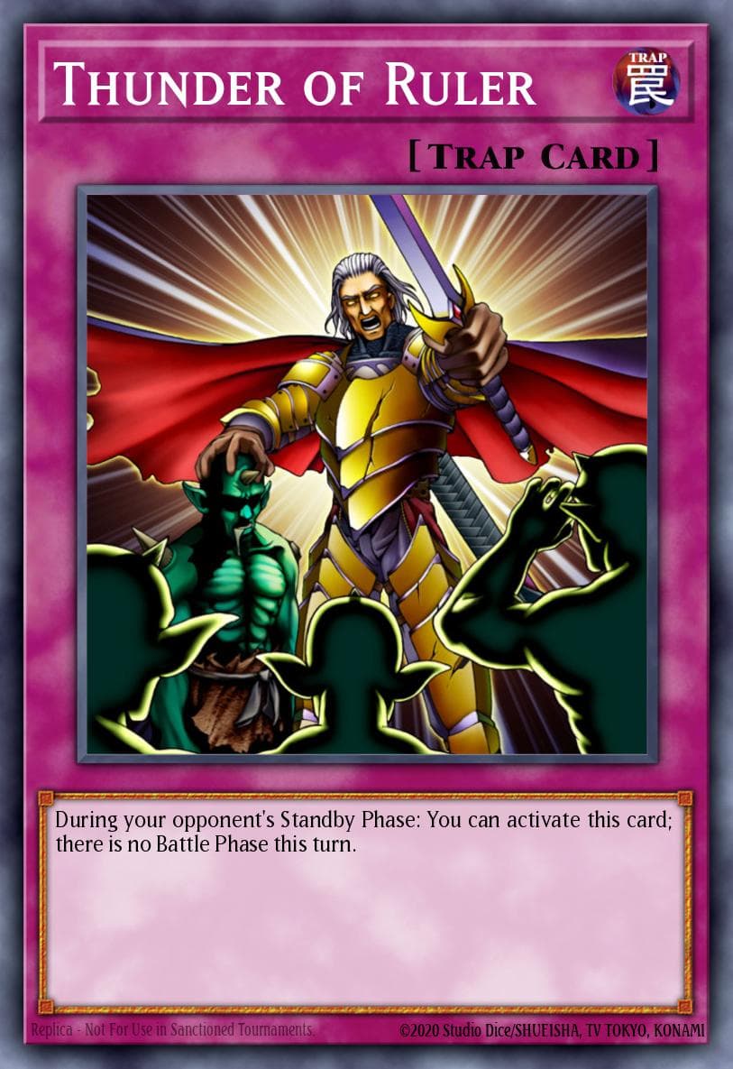 Thunder of Ruler — Magician's Force Yu-Gi-Oh! card by KAZUKI TAKAHASHI