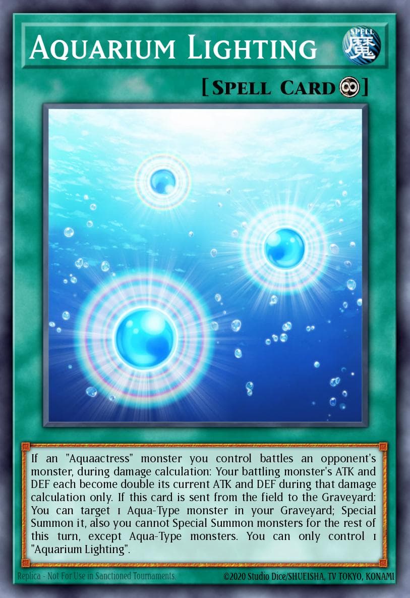 Aquarium Lighting — Dragons of Legend 2 Yu-Gi-Oh! card by KAZUKI TAKAHASHI
