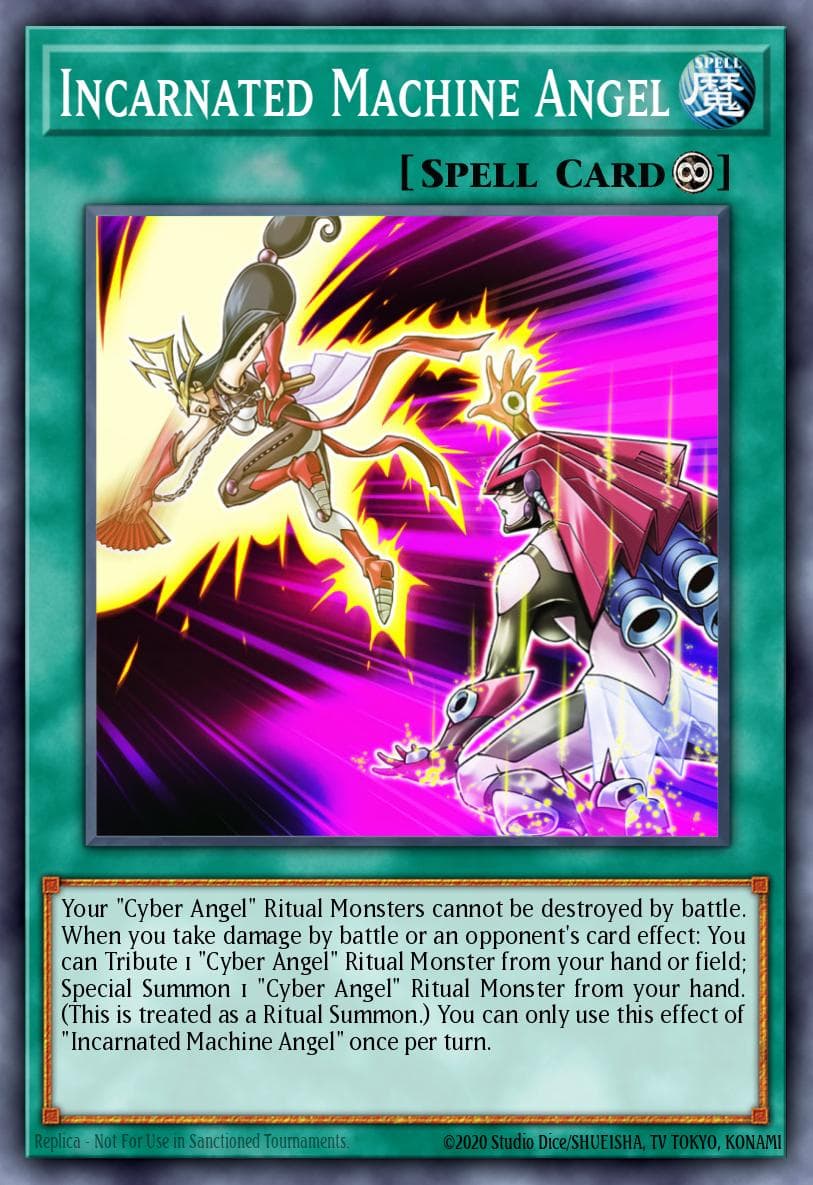 Incarnated Machine Angel — Legendary Duelists: Sisters of the Rose Yu-Gi-Oh! card by KAZUKI TAKAHASHI