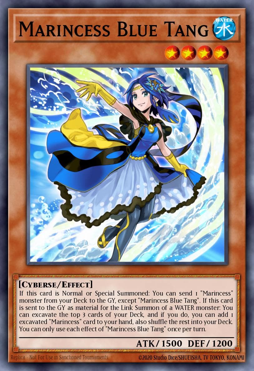 Marincess Blue Tang — Chaos Impact Yu-Gi-Oh! card by KAZUKI TAKAHASHI