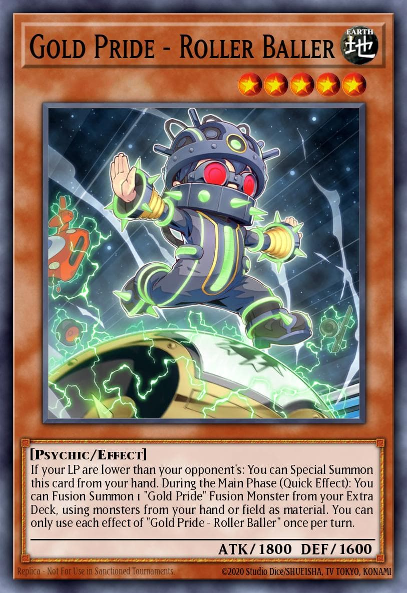 Gold Pride - Roller Baller — Cyberstorm Access Yu-Gi-Oh! card by Studio Dice/SHUEISHA, TV TOKYO, KONAMI