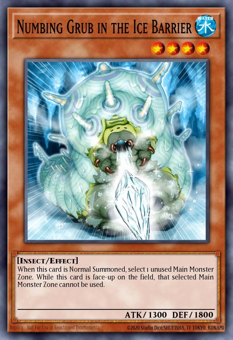 Numbing Grub in the Ice Barrier — Duel Terminal 1 Yu-Gi-Oh! card by KAZUKI TAKAHASHI