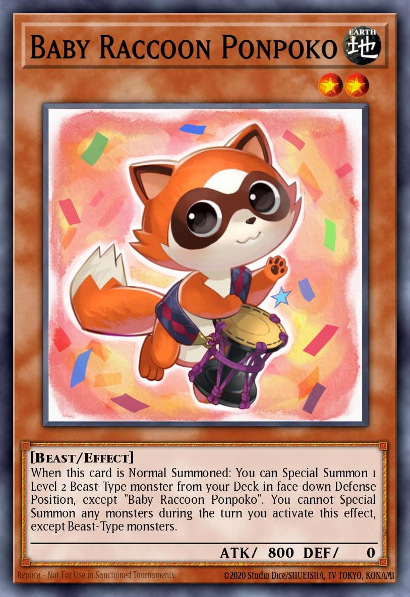 Baby Raccoon Ponpoko — 2014 Mega-Tins Mega Pack Yu-Gi-Oh! card by KAZUKI TAKAHASHI
