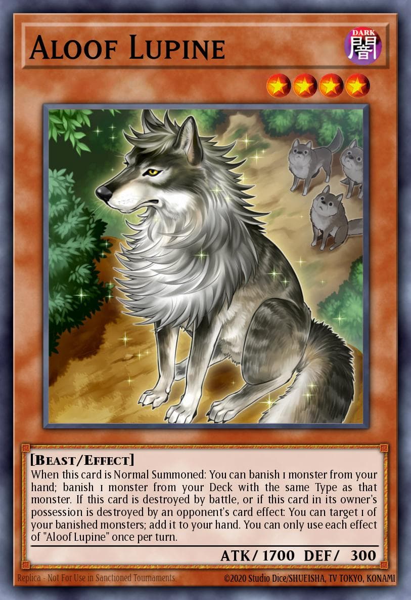 Aloof Lupine — Savage Strike Yu-Gi-Oh! card by KAZUKI TAKAHASHI