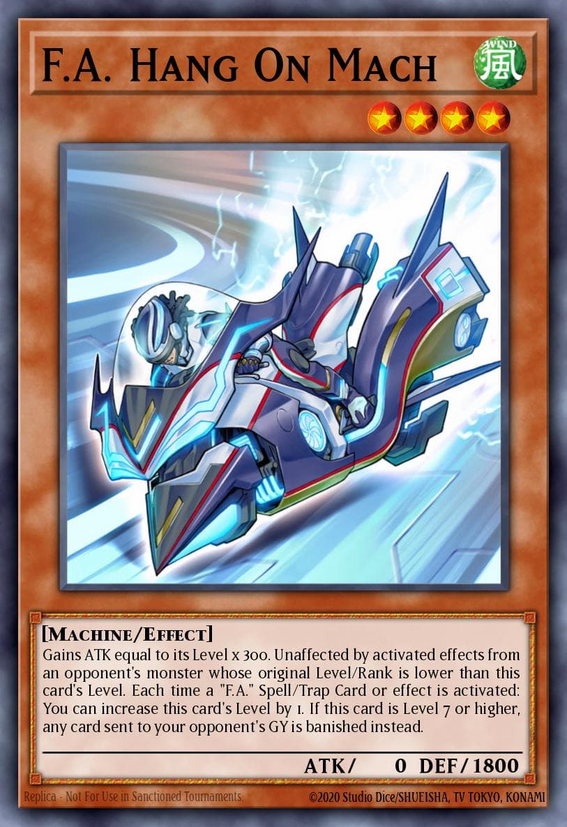 F.A. Hang On Mach — Code of the Duelist Yu-Gi-Oh! card by KAZUKI TAKAHASHI