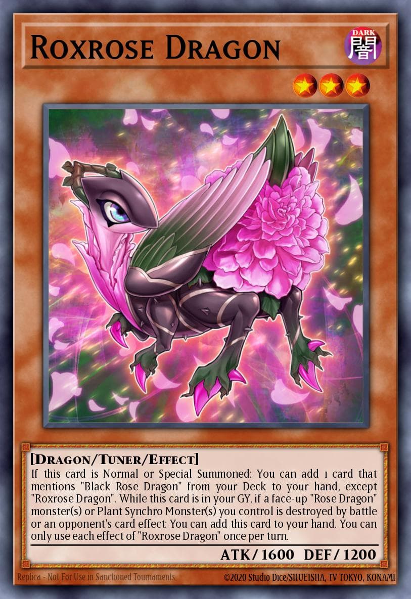 Roxrose Dragon — Lightning Overdrive Yu-Gi-Oh! card by Studio Dice