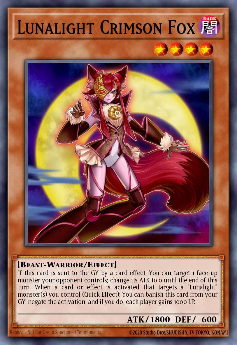 Lunalight Crimson Fox — Battles of Legend: Hero's Revenge Yu-Gi-Oh! card by KAZUKI TAKAHASHI