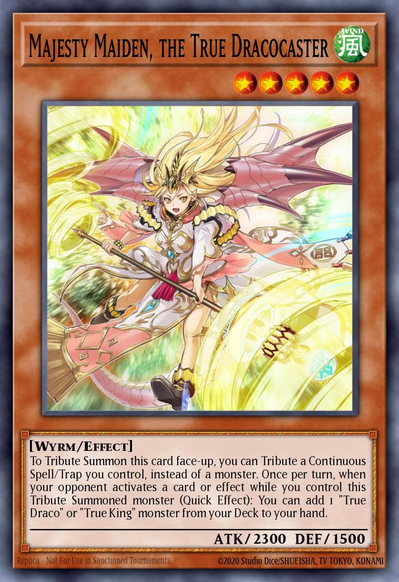 Majesty Maiden, the True Dracocaster — Maximum Crisis Yu-Gi-Oh! card by KAZUKI TAKAHASHI