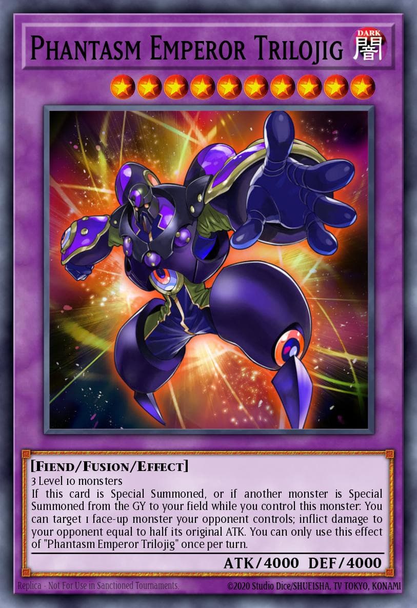 Phantasm Emperor Trilojig — Duel Overload Yu-Gi-Oh! card by KAZUKI TAKAHASHI