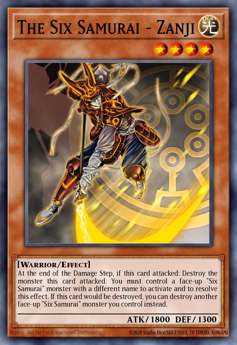 The Six Samurai - Zanji — Gold Series 2009 Yu-Gi-Oh! card by KAIBA