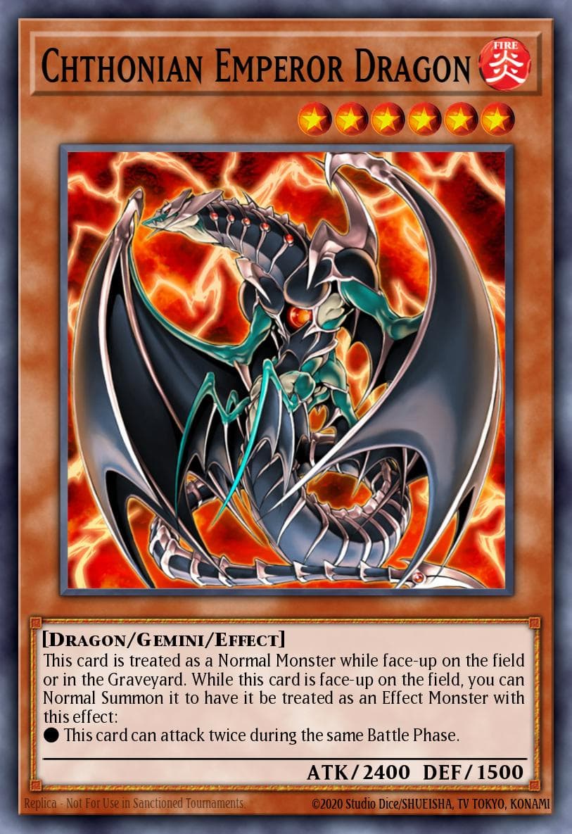 Chthonian Emperor Dragon — Tactical Evolution Yu-Gi-Oh! card by KAZUKI TAKAHASHI