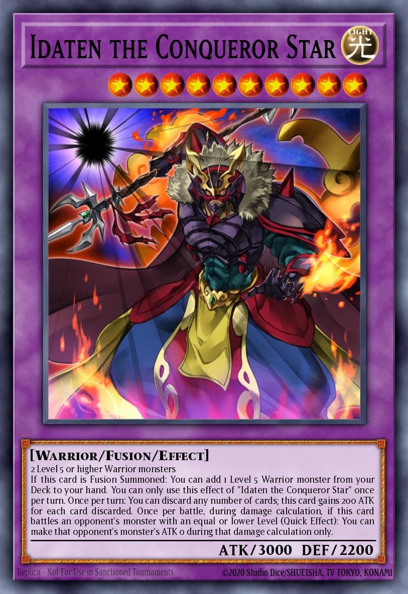 Idaten the Conqueror Star — Battles of Legend: Relentless Revenge Yu-Gi-Oh! card by KAZUKI TAKAHASHI
