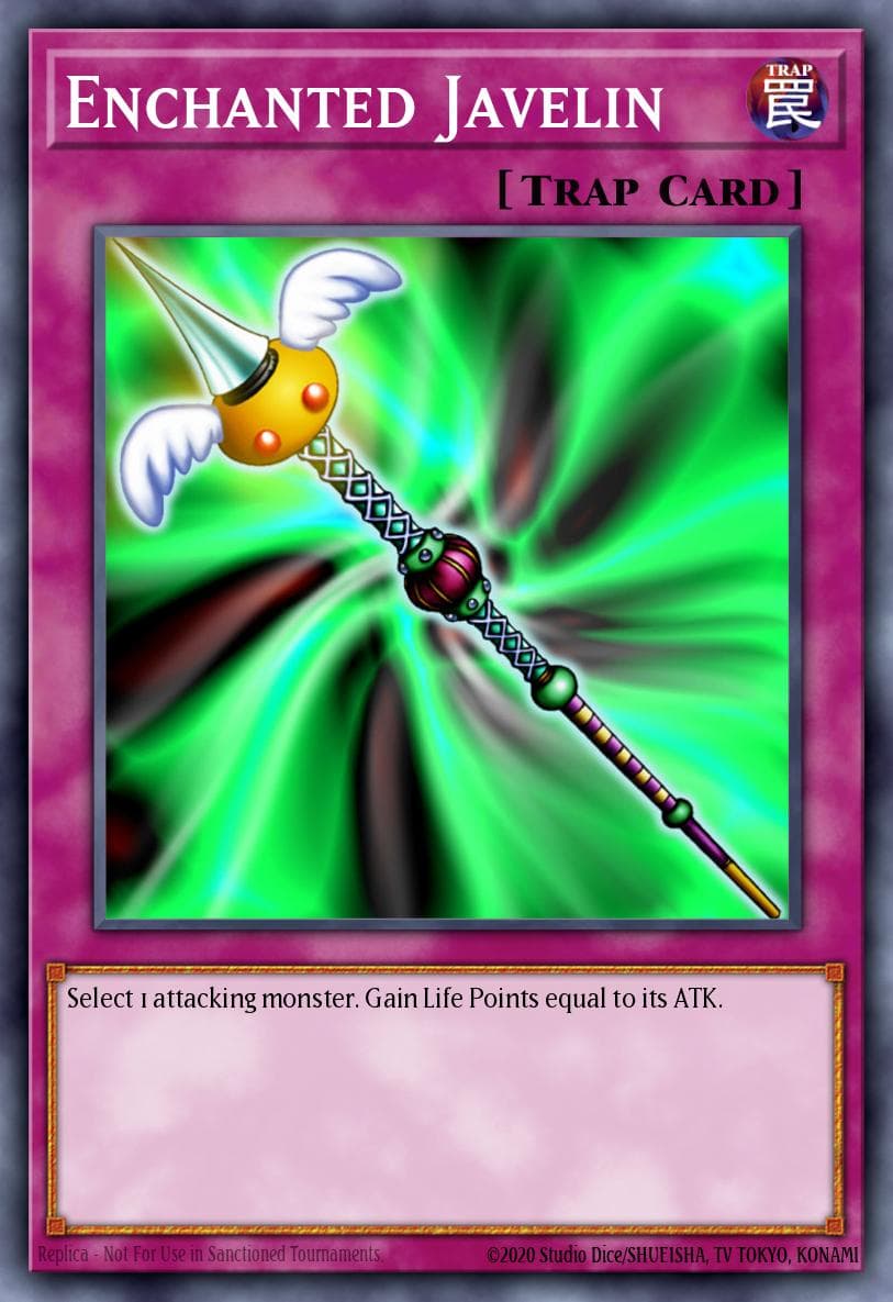Enchanted Javelin — Pharaoh's Servant (Worldwide English) Yu-Gi-Oh! card by KAZUKI TAKAHASHI