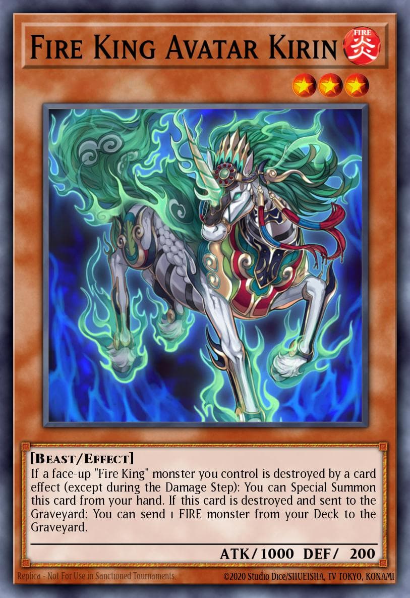 Fire King Avatar Kirin — Yu-Gi-Oh! card
