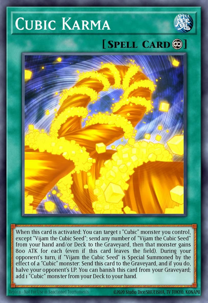 Cubic Karma — The Dark Side of Dimensions Movie Pack Yu-Gi-Oh! card by KAZUKI TAKAHASHI