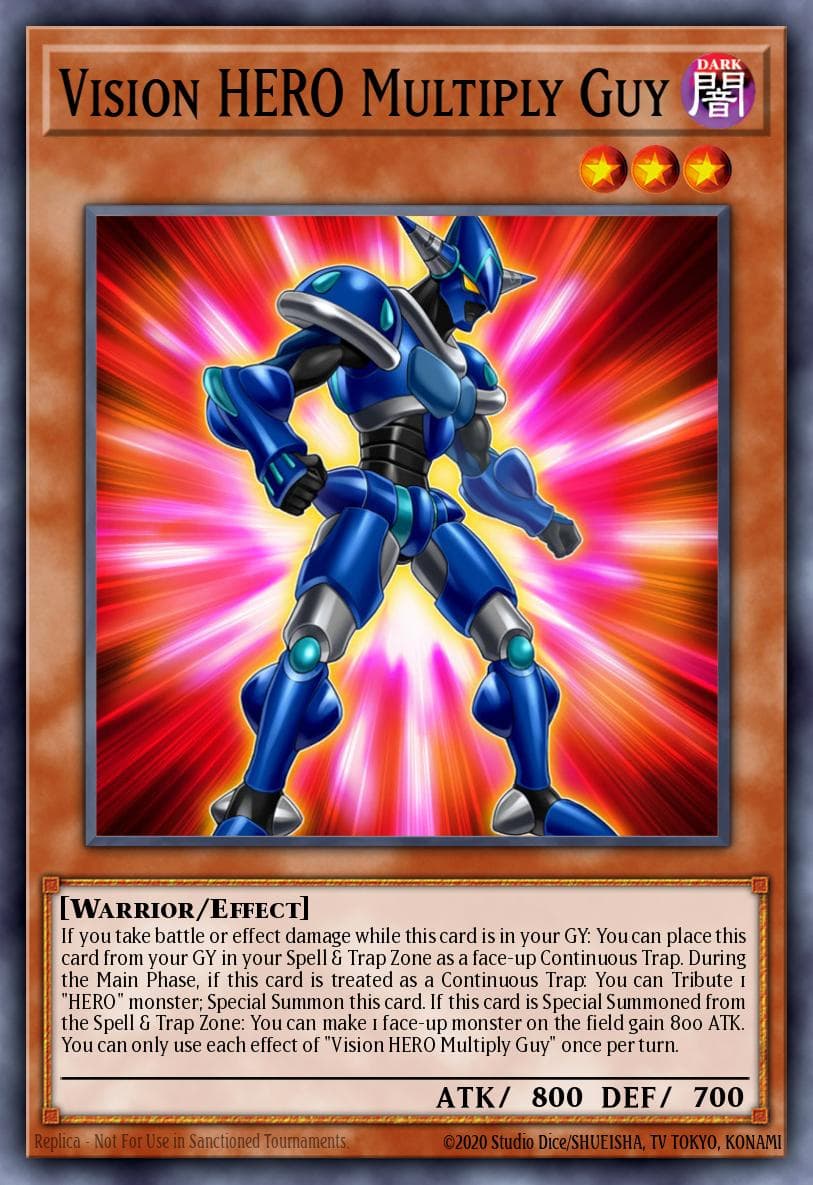 Vision HERO Multiply Guy — Battles of Legend: Hero's Revenge Yu-Gi-Oh! card by KAZUKI TAKAHASHI