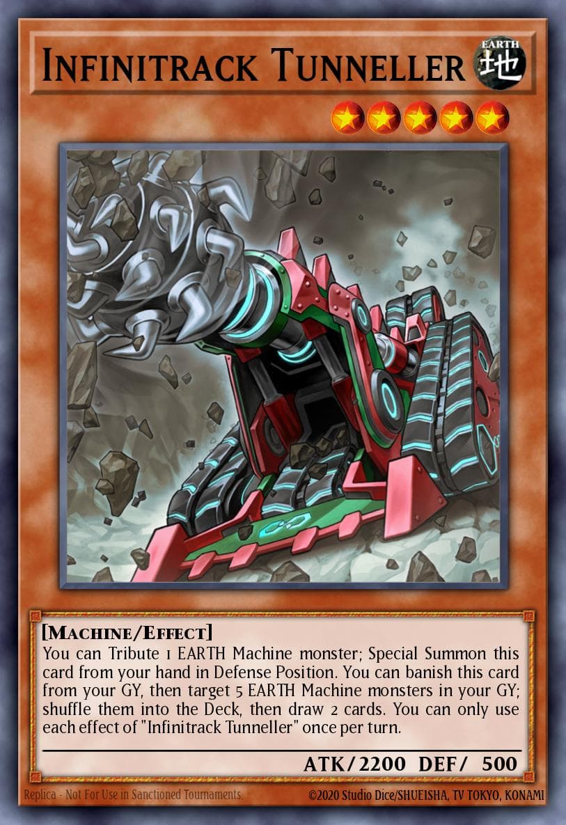 Infinitrack Tunneller — The Infinity Chasers Yu-Gi-Oh! card by KAZUKI TAKAHASHI