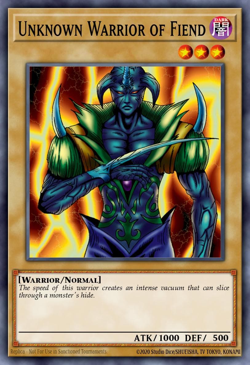 Unknown Warrior of Fiend — Starter Deck: Kaiba Yu-Gi-Oh! card by KAZUKI TAKAHASHI