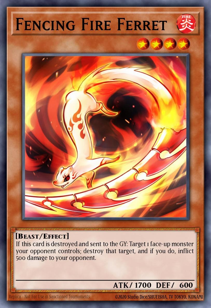 Fencing Fire Ferret — Structure Deck: Soulburner Yu-Gi-Oh! card by KAZUKI TAKAHASHI