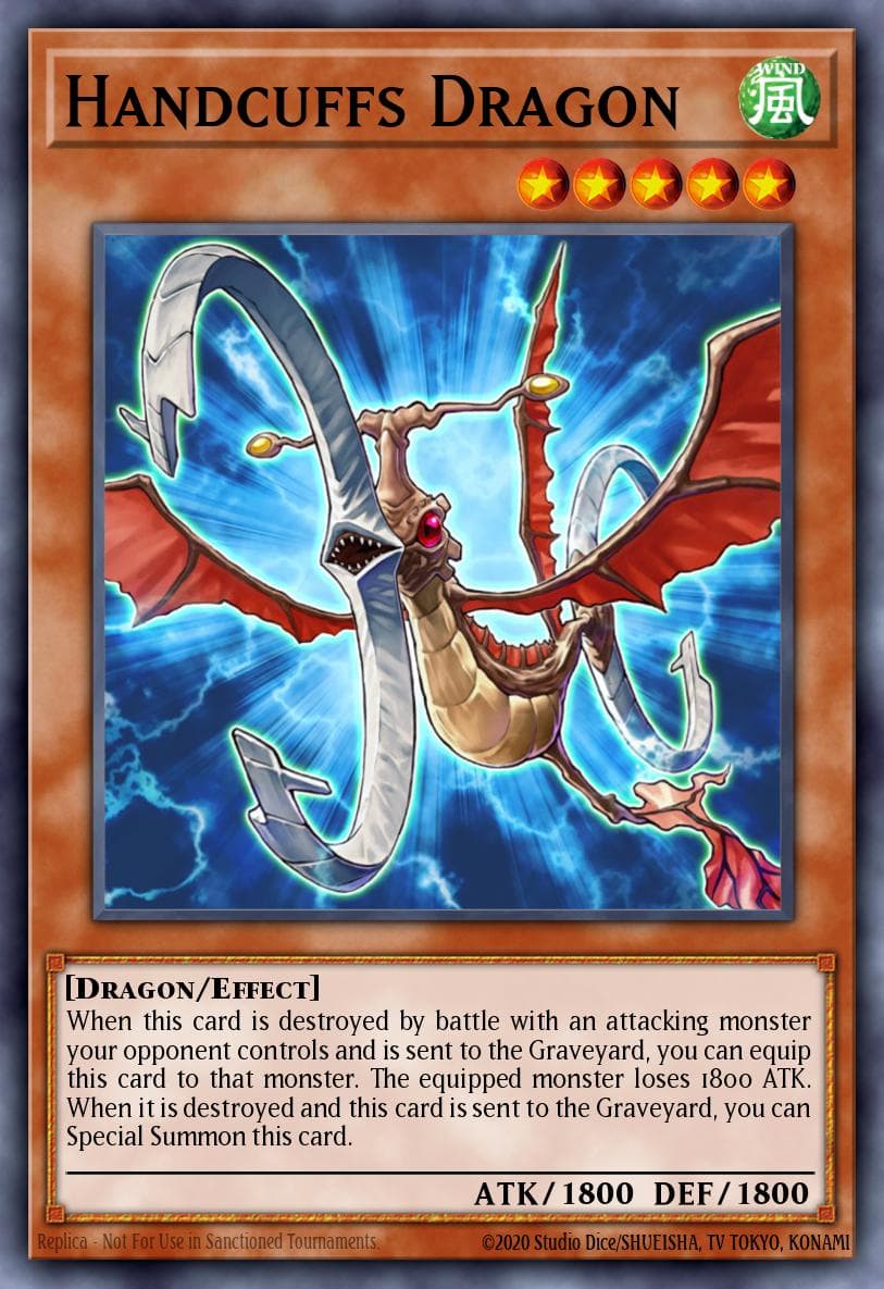 Handcuffs Dragon — Duel Terminal - Preview Yu-Gi-Oh! card by KAZUKI TAKAHASHI