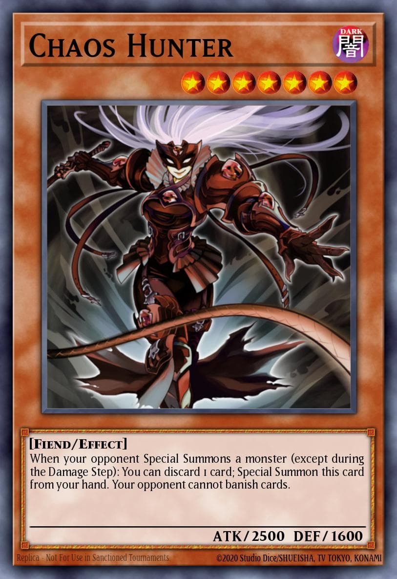 Chaos Hunter — Storm of Ragnarok Yu-Gi-Oh! card by TAKAHASHI