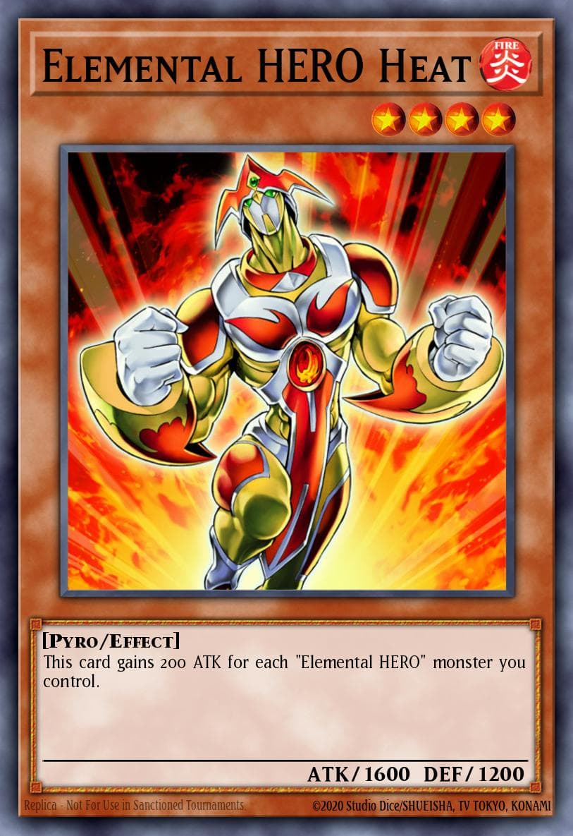 Elemental HERO Heat — Structure Deck: HERO Strike Yu-Gi-Oh! card by KAZUKI TAKAHASHI