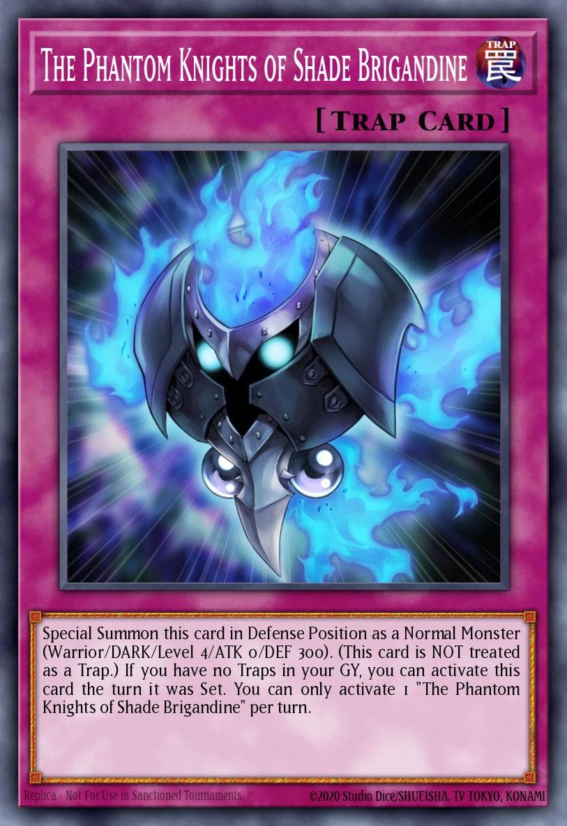 The Phantom Knights of Shade Brigandine — Premium Gold: Infinite Gold Yu-Gi-Oh! card by KAZUKI TAKAHASHI