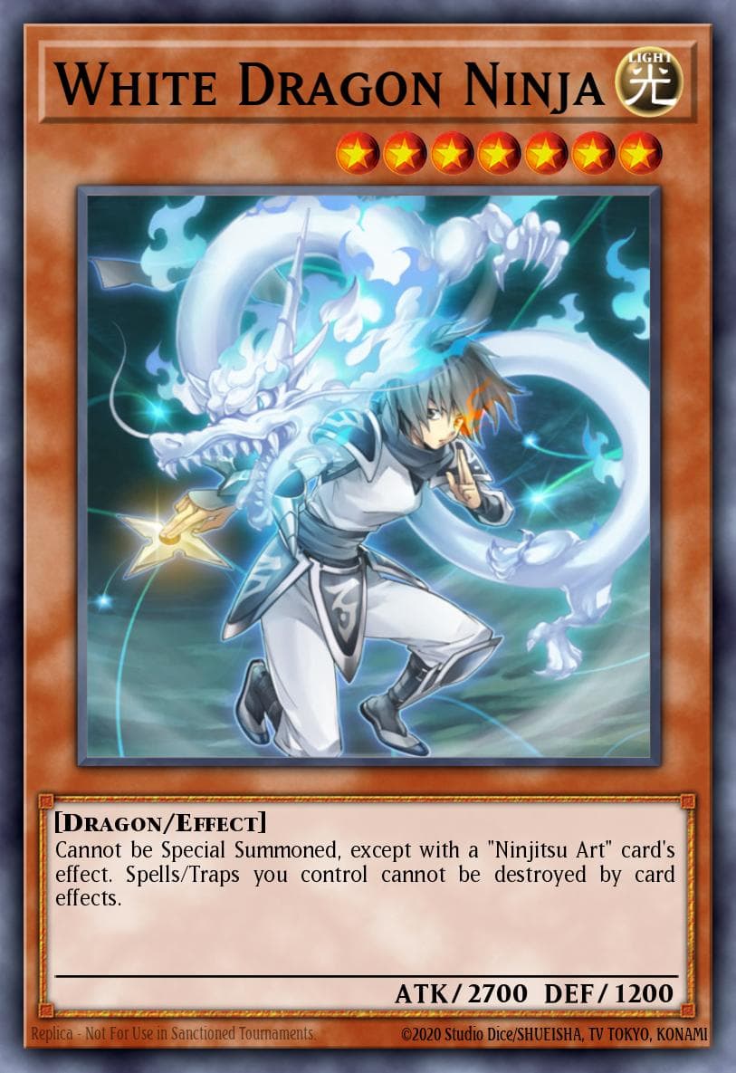 White Dragon Ninja — Order of Chaos Yu-Gi-Oh! card by KAZUKI TAKAHASHI