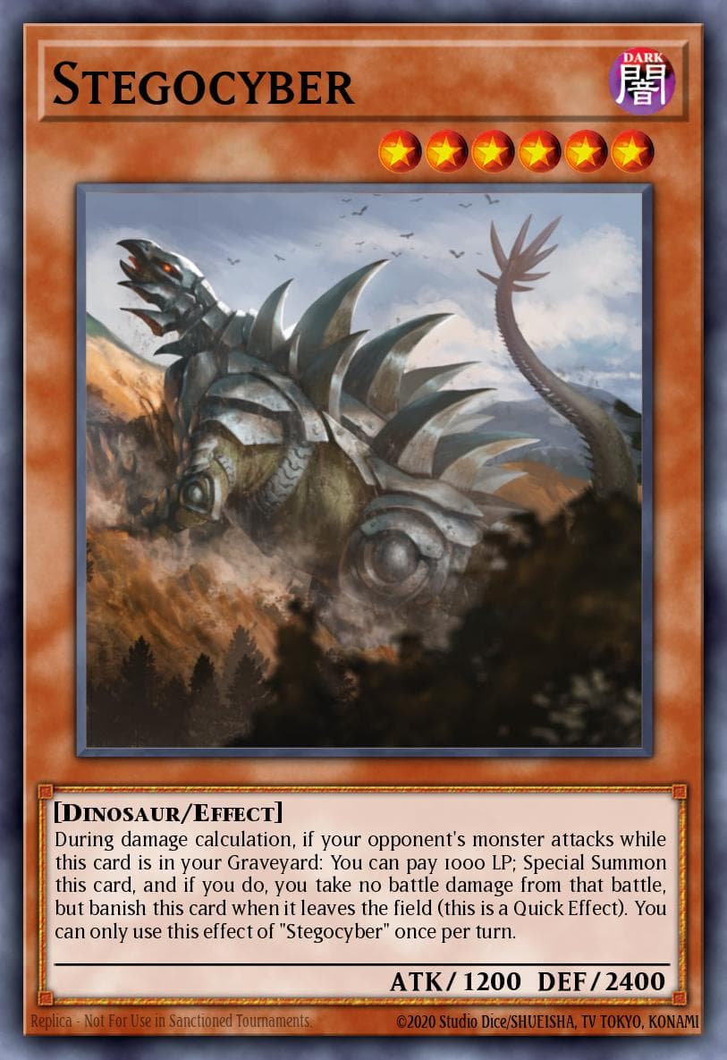 Stegocyber — Structure Deck: Dinosmasher's Fury Yu-Gi-Oh! card by KAZUKI TAKAHASHI
