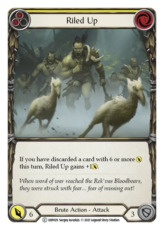 Riled Up (Yellow) — History Pack Vol.1 Flesh and Blood card by Sergey Averkin