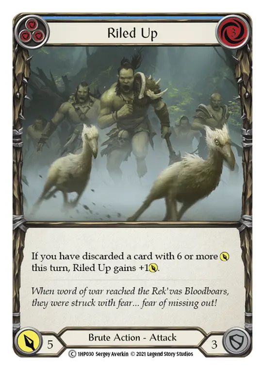 Riled Up (Blue) — History Pack Vol.1 Flesh and Blood card by Sergey Averkin