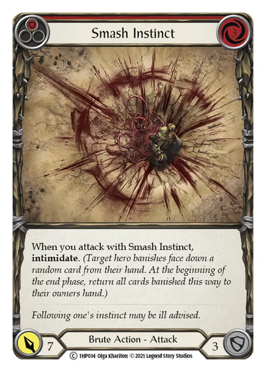 Smash Instinct (Red) — History Pack Vol.1 Flesh and Blood card by Olga Khariton